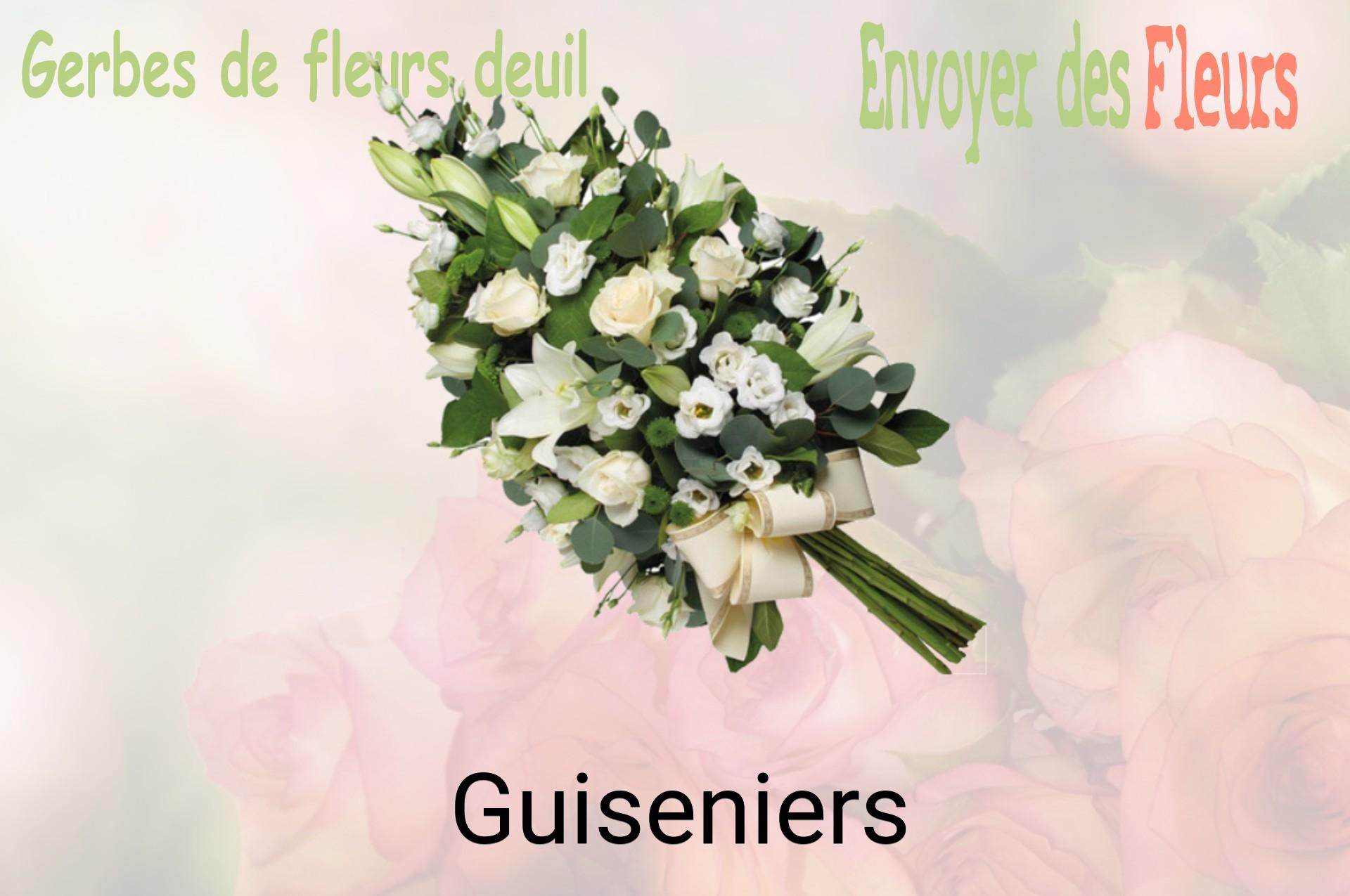 Gerbe de fleurs de deuil livrée à Guiseniers